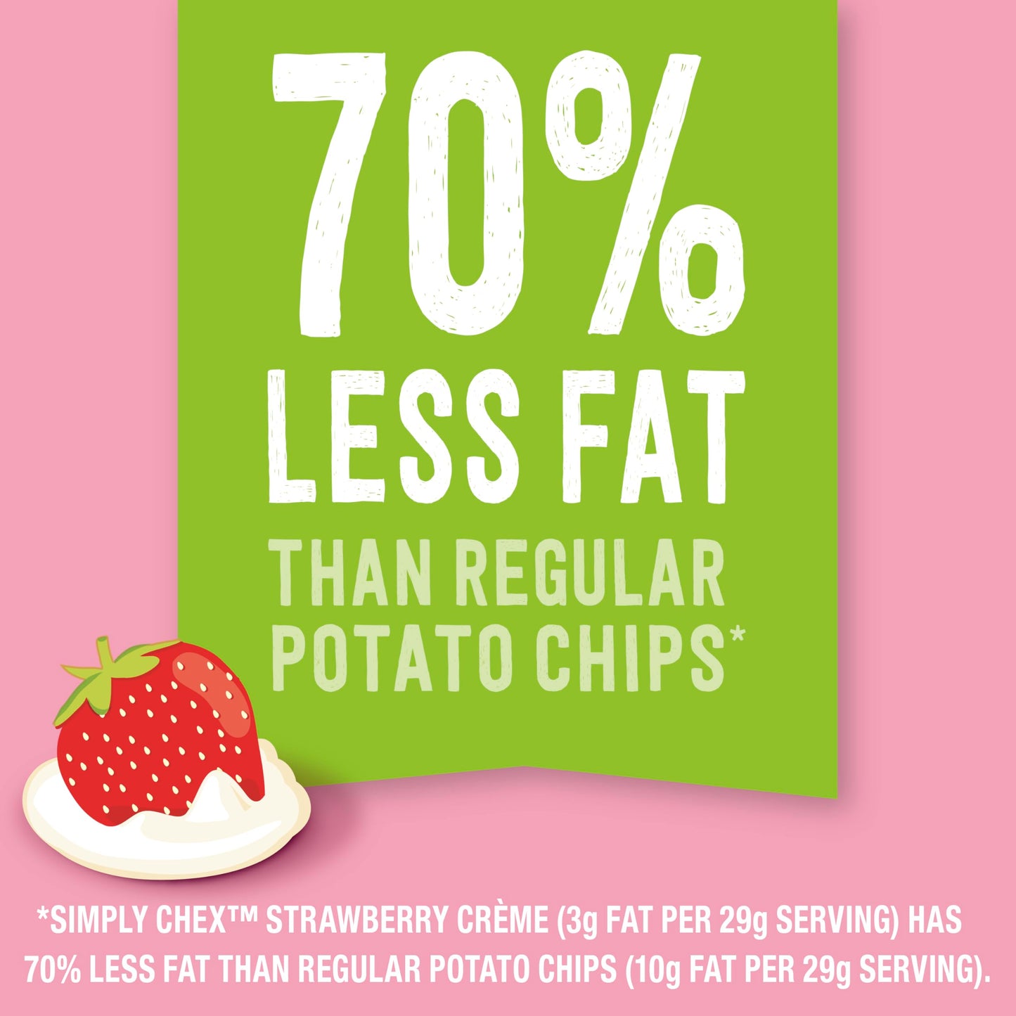 Simply Chex Strawberry Crme Snack Mix Family Size, 13.5 Oz