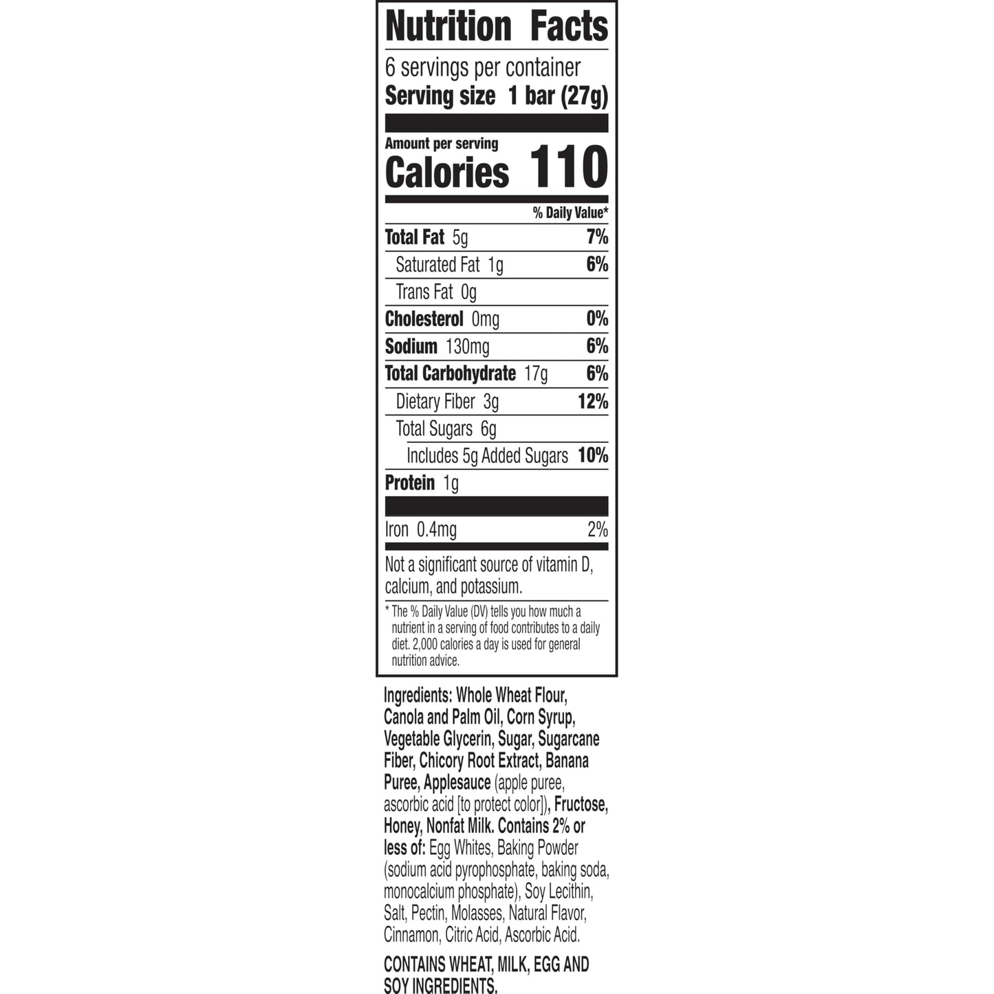 Motts Soft Baked Bars Banana Streusel Made With Applesauce 6 Count 5.76 oz
