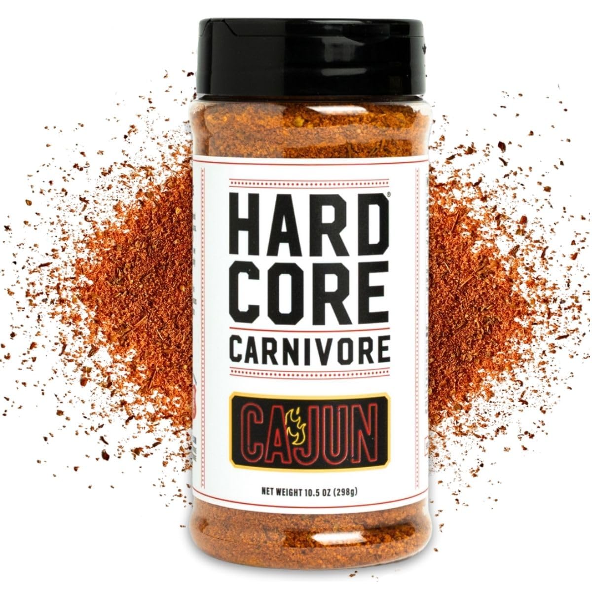 Hardcore Carnivore Cajun Seasoning (10.5 Oz Shaker) Texas-Made Authentic Blend For Gumbo Red Beans And Rice Jambalaya And More