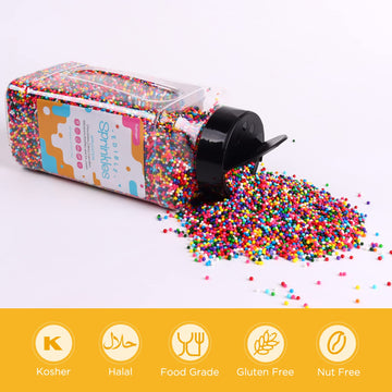 Rainbow Sprinkles, Nonpareils Sprinkles For Cake Decorating, Cake Sprinkles Bulk 1.54 Lb, Sujoygar, Cupcake, Cookie, Chocolate,