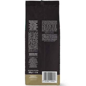 Caffe Vergnano 1882 Antica Bottega Whole Bean Arabica Medium Roast Espresso, 1.1 Lbs Bag - Italian Coffee Beans With Notes Of Ch