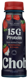 Chobani 15g Protein Lowfat Greek Yogurt Drink Strawberries & Cream 7 fl oz