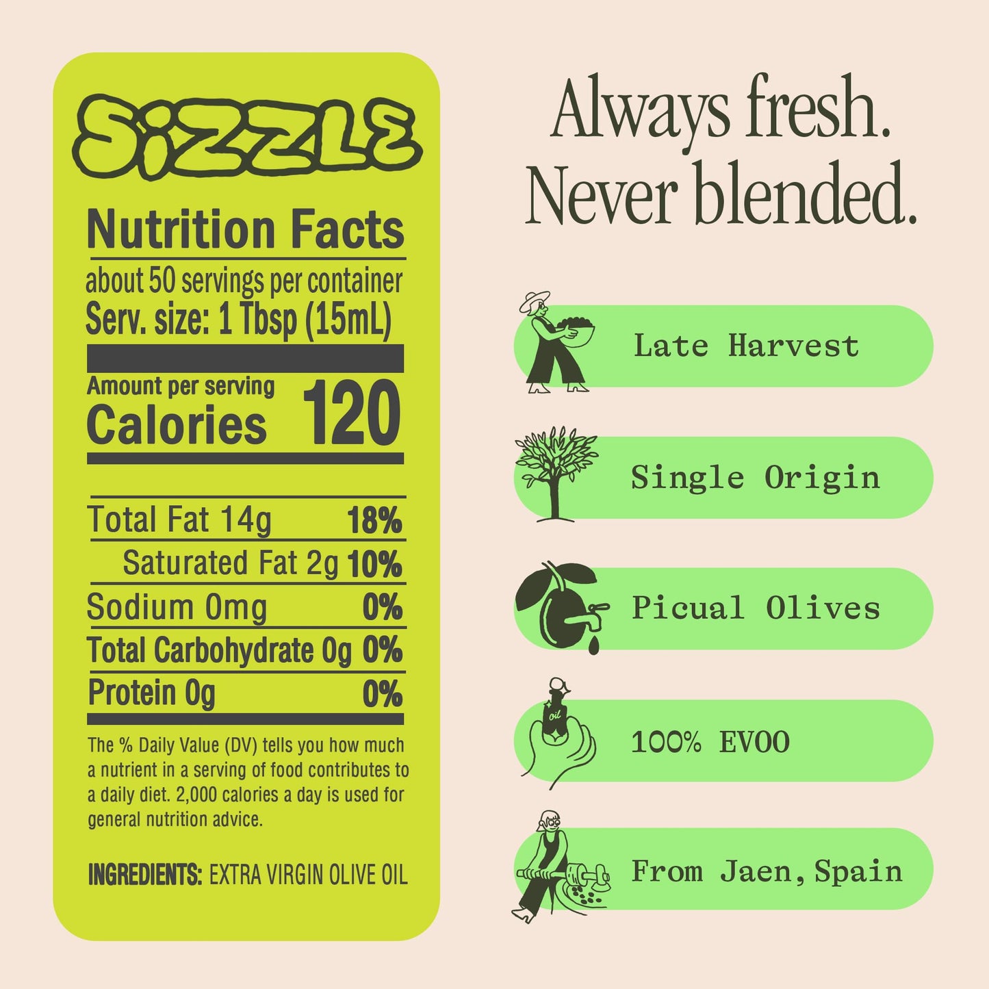 Graza Extra Virgin Olive Oil - High Polyphenol, Cooking Oil, 25.3 Fl Oz Refill Can, Single Farm Olives from Spain