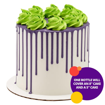 Decopac Cake Drip, Violet Color, Vanilla Flavor, Matte Like Chocolate, 6.35 Oz