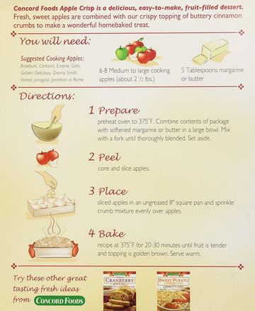 Concord Farms Apple Crisp Mix (VALUE PACK of 4 Box's)