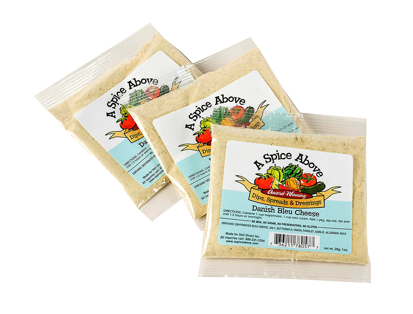 A Spice Above Dip Mix - Danish Bleu Cheese | Refreshing & Creamy Cucumber Herb Dip | Perfect for Easy Cooking, Dips, Spreads & R