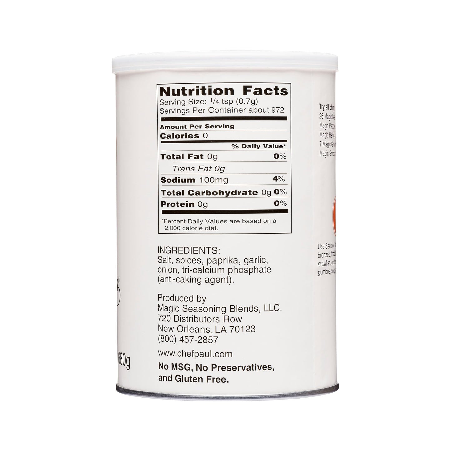 Chef Paul Prudhomme'S Magic Seasoning Blends ~ Seafood Magic, 24-Ounce Canister