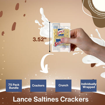 The Grocery Guys Lance Saltines ers, 100 Packs, Individually Wrapped, Ideal for Snacks, 21.2 x 20.9 x 21.5 cm