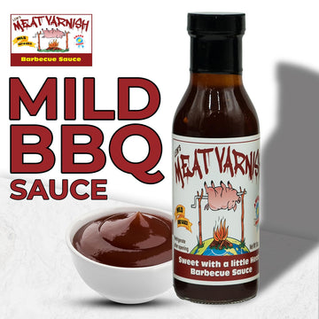 Lems Meat Varnish Mild BBQ Sauce - Gluten Free, Ideal for Grilling & Marinating - 15 oz Bottle