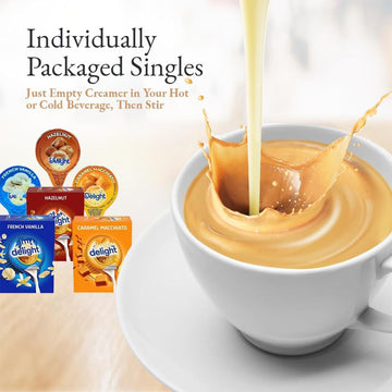 International Delight Coffee Creamers Liquid Non-Dairy Creamer Singles 3 Flavor Assortment (48) Coffee Creamer Singles For Home,