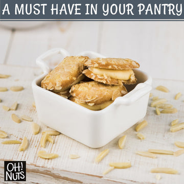 Oh! Nuts Almonds Honey Glazed Slivered - Raw - 100% Natural - 2 Lb - High-Protein Almond - Packed In New York Zip-Seal Bag For E