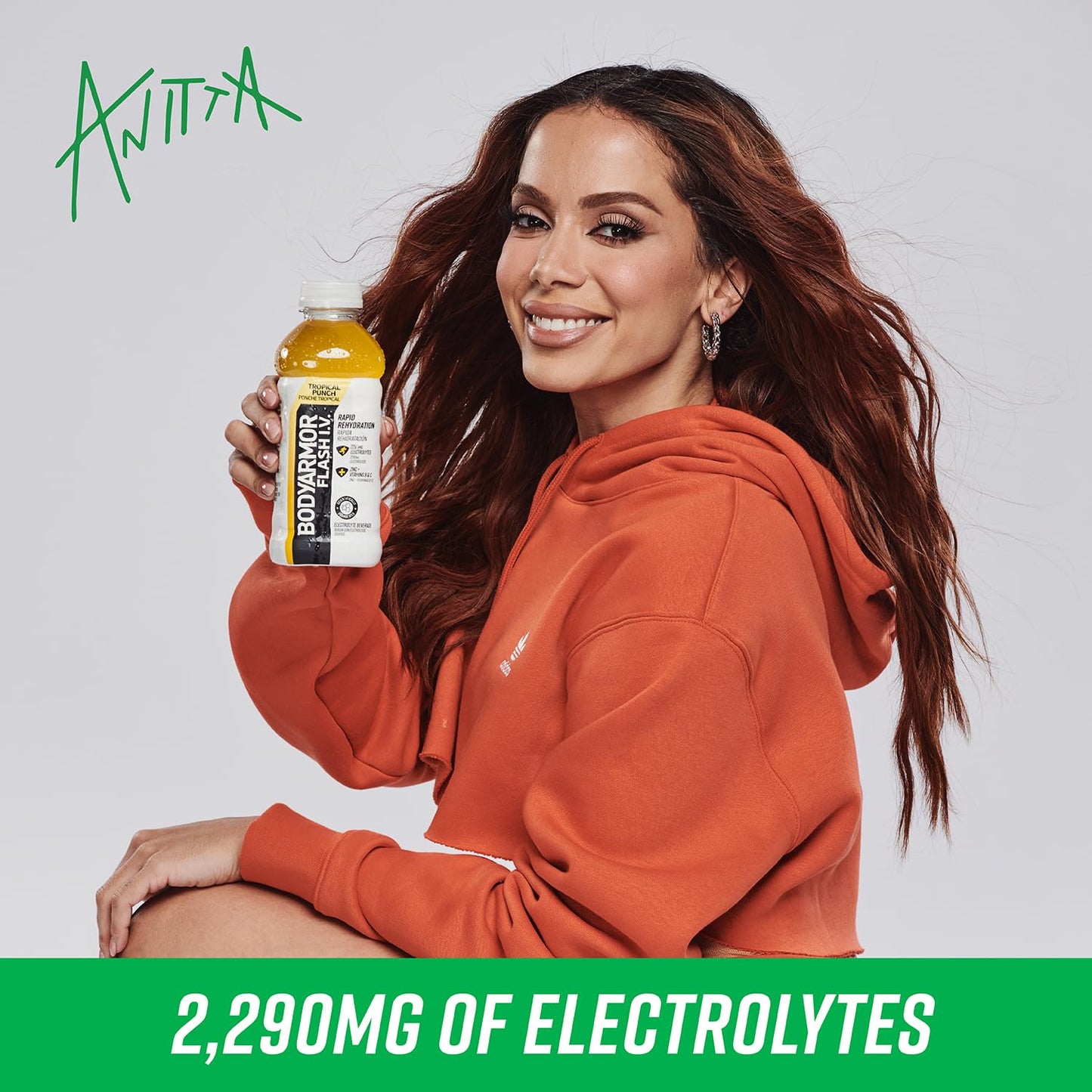 Bodyarmor Flash I.V. Electrolyte Beverage, Tropical Punch, Hydration Drink With Coconut Water For Rapid Rehydration, Post Workout Recovery, 20 Fl Oz (Pack Of 12)