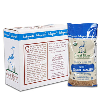 Great River Organic Milling Organic Raw Whole Golden Flaxseed, 24 Ounce (Pack of 4)(Packaging May Vary)