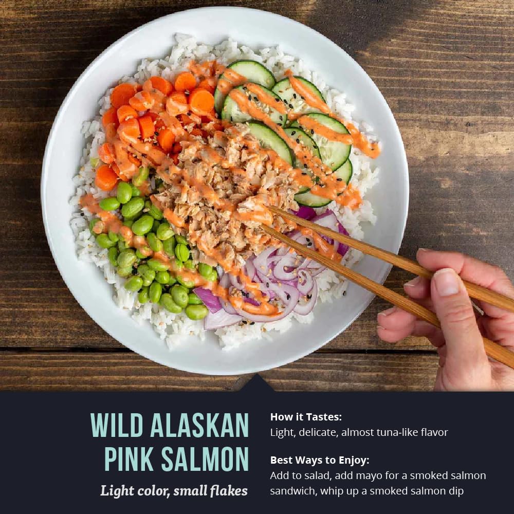 Seabear - Ready-To-Eat Wild Alaskan Pink Salmon - 3.5 Oz - 3 Pack