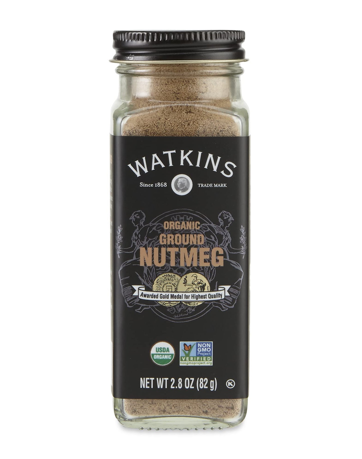 Watkins Gourmet Organic Spice Jar, Ground Nutmeg, 2.8 Ounce Jar, 3 Count