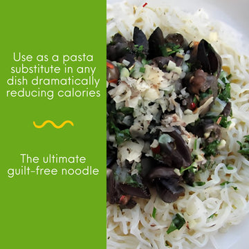 Noodle Angel Hair Pasta - Plant Based Shirataki Noodles, Vegan, Gluten-Free, Low Carb - 7 Oz, 10-Pack