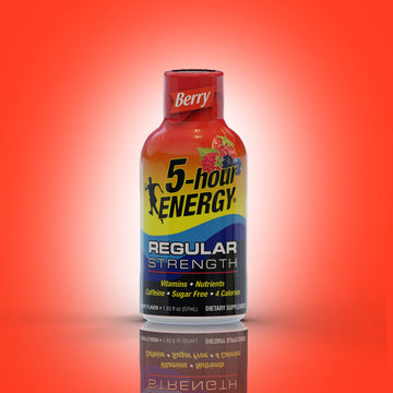 5-hour ENERGY Shot, Regular Strength, Berry Flavor, 1.93 oz, Pack of 48
