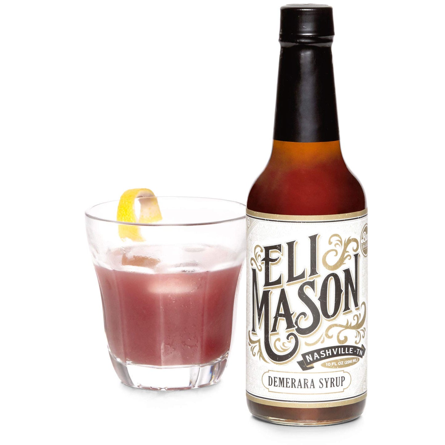 Eli Mason Demerara Mixed Flavor Mixer - All-Natural Syrup - Real Cane Sugar & Proprietary Blend Of Bitters - Usa Small Batch - 10 Ounces