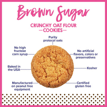 Goodie Girl Brown Sugar Crunchy Oat Flour Cookies | Certified Gluten Free | Peanut Free | Kosher (5.5Oz Box, 3 Pack)