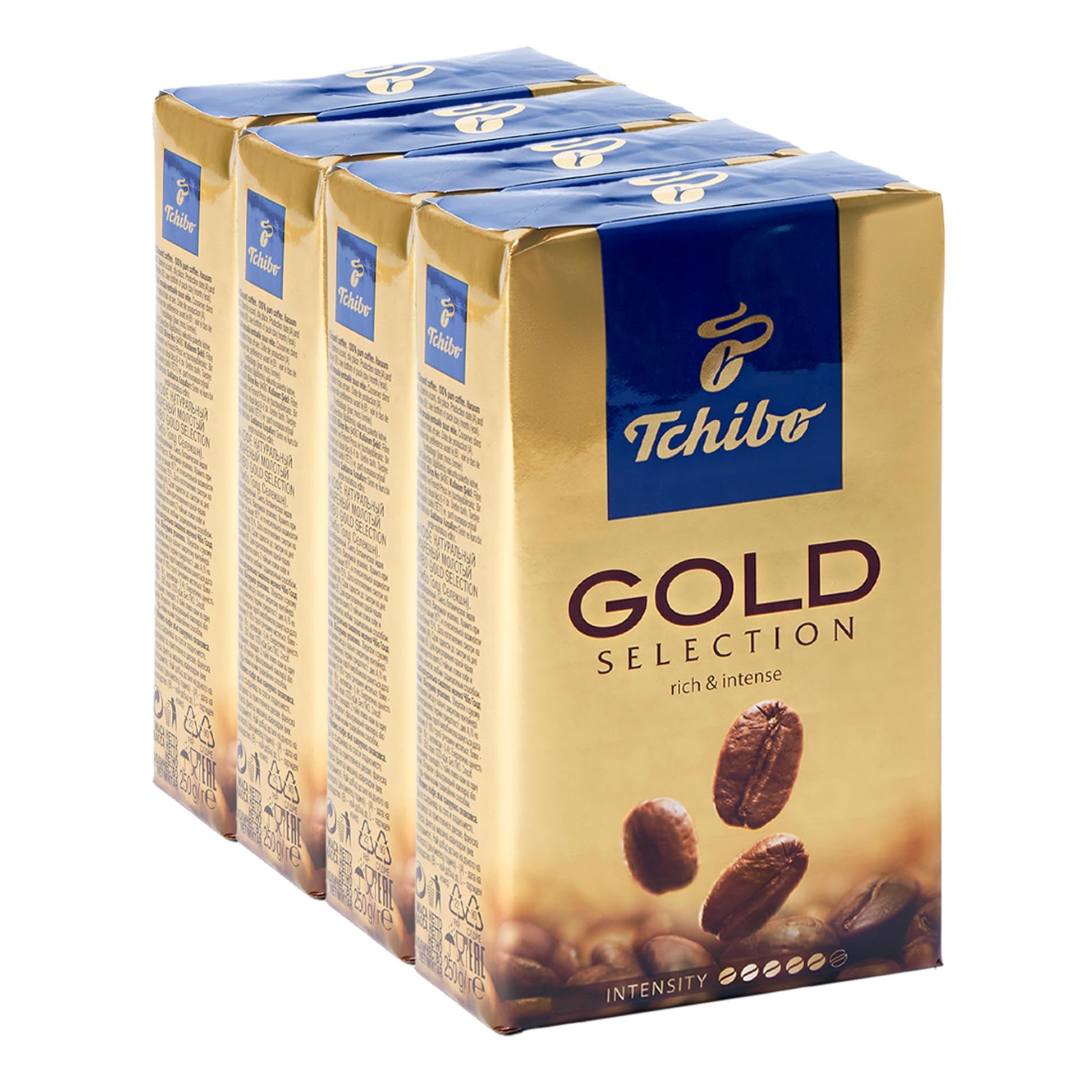 Tchibo Gold Selection Ground Coffee, 8.8-Ounce Packages (Pack Of 4)
