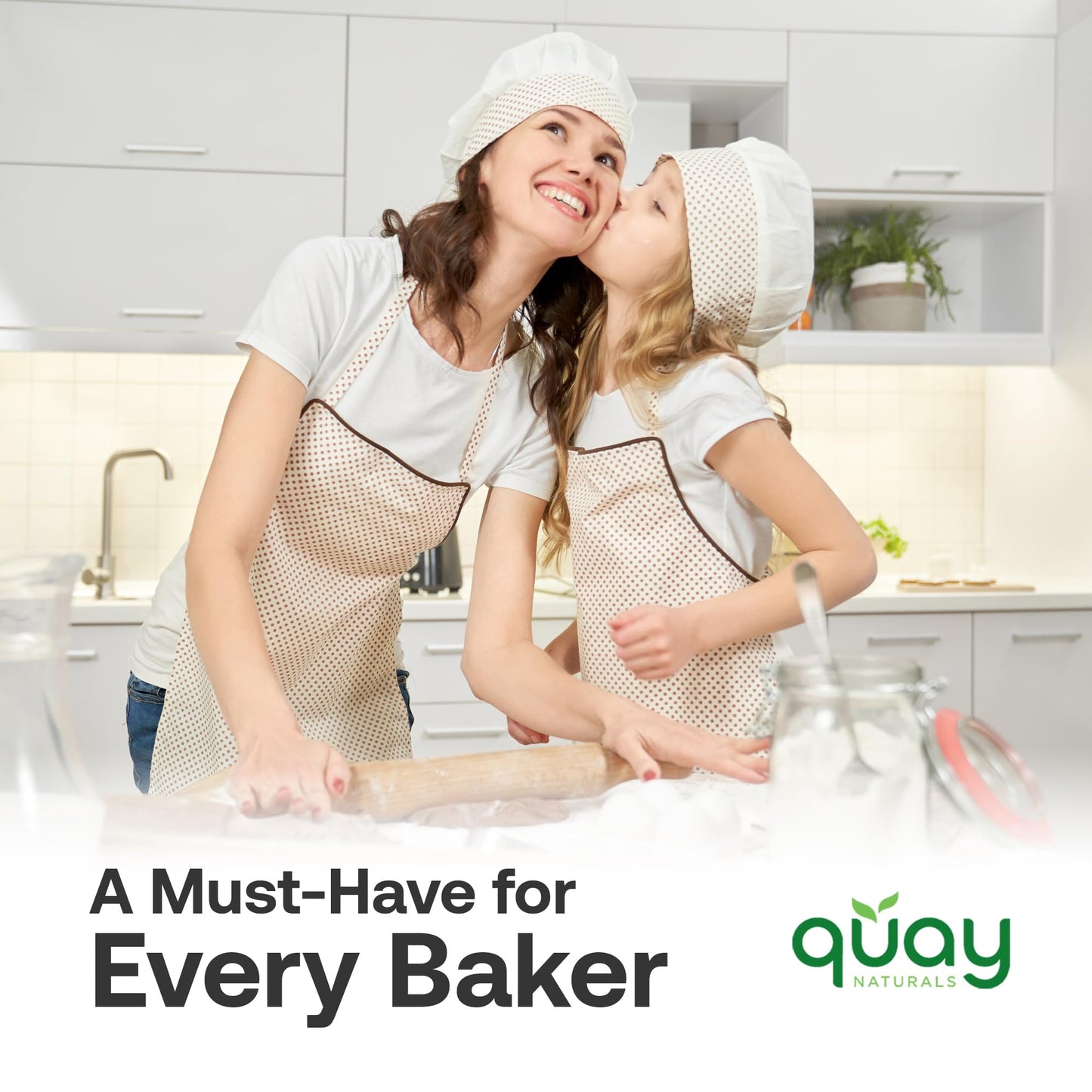 Quay Naturals Pure Baking Soda 1lb - Aluminum-Free, Food-Grade, Multi-Purpose - For Baking, Cleaning & Deodorizing - Vegan, Glut