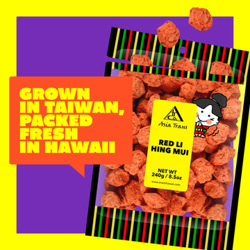 Asia Trans & Co. Dried Li Hing Mui Seed Plums - Sweet, Sour & Salty - 8.5 Ounce Pack