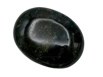 Bloodstone Palm Stone - Massage Worry Stone For Natural Body Chakra Balancing, Reiki Healing And Crystal Grid