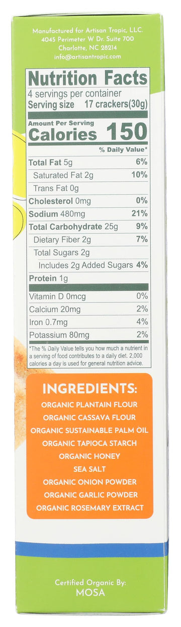 ARTISAN TROPIC Organic Sea Salt ers 4.25 OZ