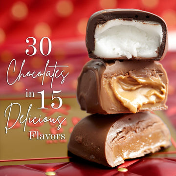 BONNIE AND POP Chocolate Gift Basket - Gourmet Snack Variety, Large, Brown & Gold