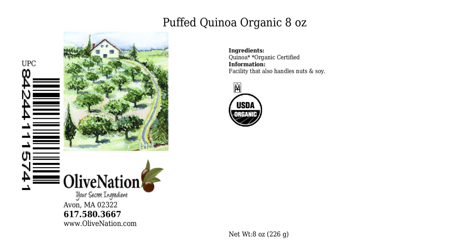 Olivenation Puffed Quinoa 8 Ounces