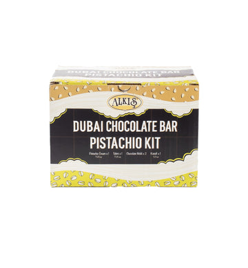 Alkis Dubai Chocolate Bar Pistachio Kit (Does Not Contain Chocolate) Bundle With 4 Items : Pistachio Cream, Kataifi, Tahini, Sil
