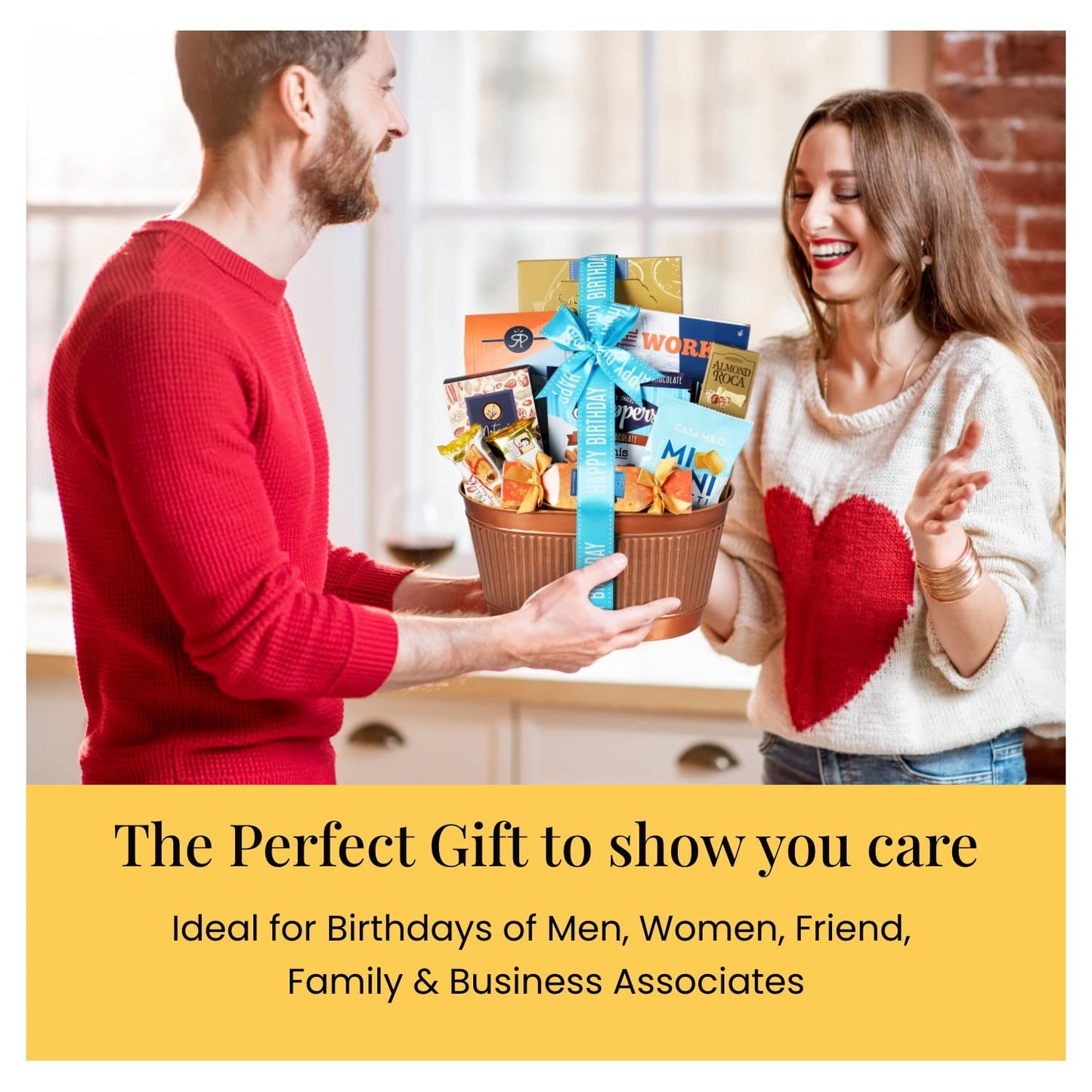 Broadway Basketeers Happy Birthday Gift Basket Of Gourmet Sweets & Snacks Share The Joy With Jam Packed Birthday Gift Basket Perfect For Mom, Dad, Family Friends, And Business Associates