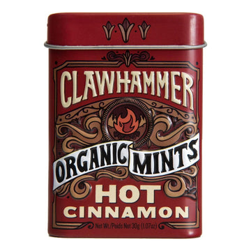 Clawhammer Organic Hot Cinnamon Mints, 30 Gr