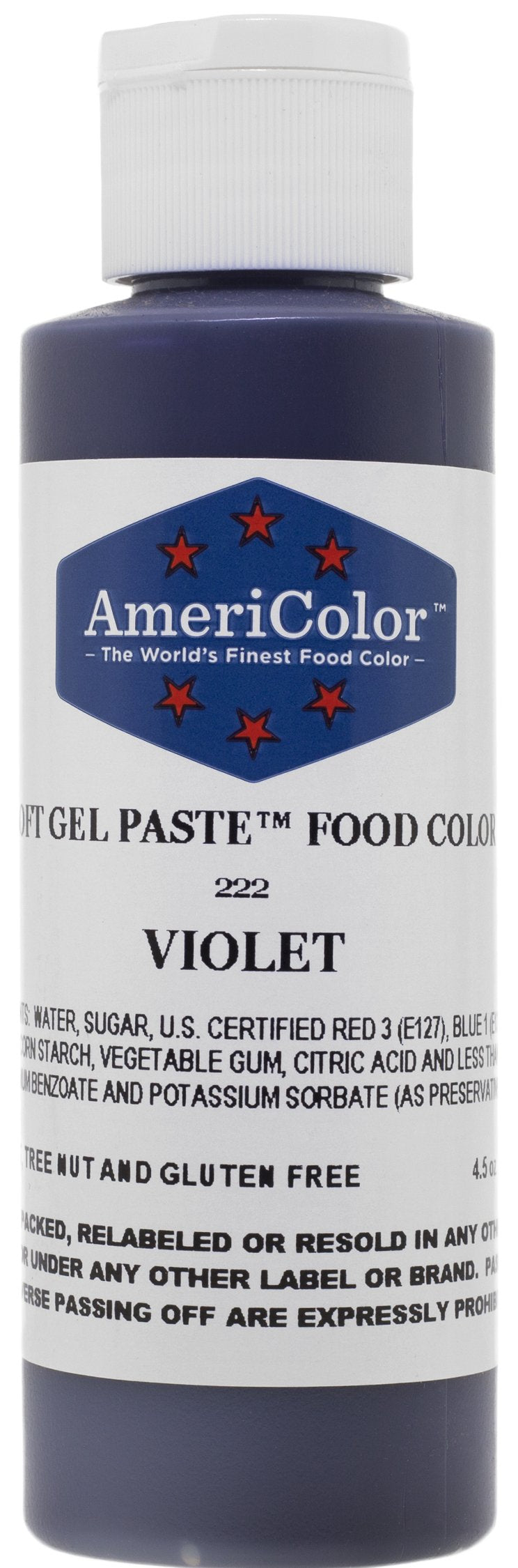 Americolor, Violet, 4.5 Ounce Bottle, Soft Gel Paste Food Color