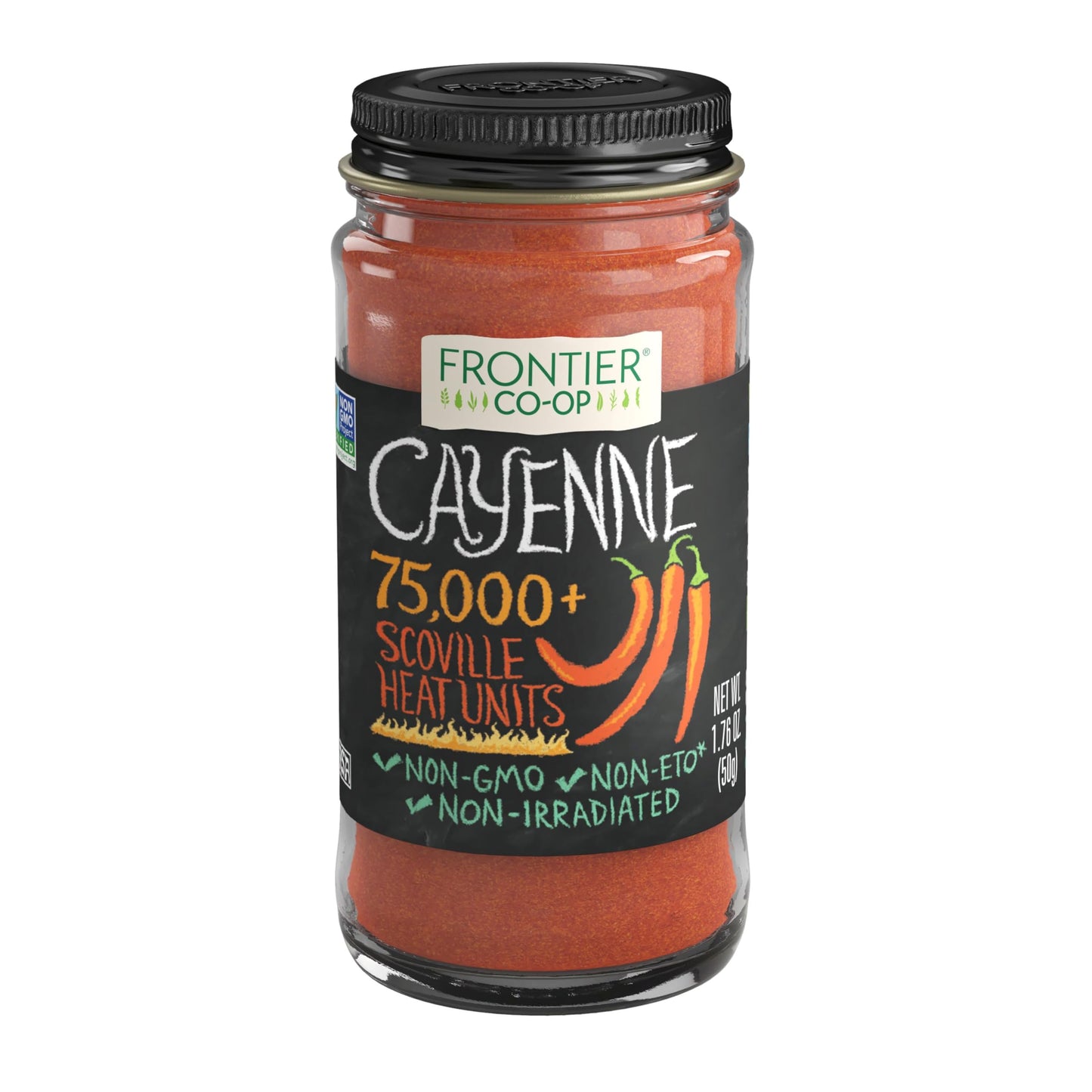 Frontier Herb Cayenne, 90,000 HU, Non Irradiated, 1.76 Ounces (Pack Of 1)