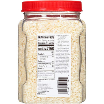 RiceSelect Arborio Rice, Gluten-Free Risotto Rice, 32 oz (Pack of 4 Jars)