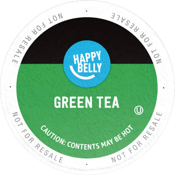 Happy Belly Green Tea Pods for 2.0 K-Cup malt-inspired, 24 Count, Compatible with K-Cup Machines