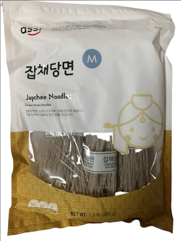 Assi, Sweet Potato Noodles 1.5 Pound, Jabchae, 24 Ounce, 1.5 Pound (Pack Of 1)