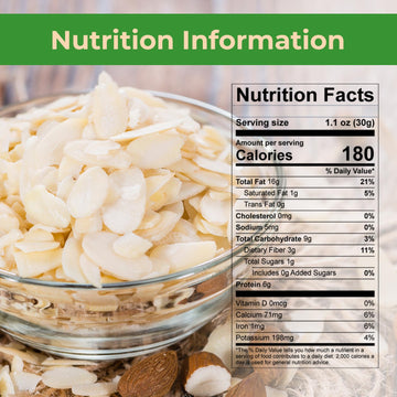 Sincerely Nuts - Raw Blanched Sliced Almonds | 1 Lb. Bag | Delicious Guilt Free Snack | Low Calorie, Vegan, Gluten Free | Gourme
