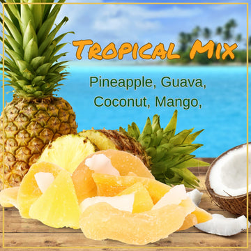 Tropical Mixed Dried Fruit Medley - By Its Delish, 12 Oz Bag | Healthy Snacks For Adults | Fresh Snack Mix Dry Fruit | Pineapple