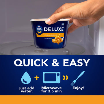 Kraft Deluxe Original Easy Microwavable Macaroni And Cheese Cups (4 Ct Pack, 2.39 Oz Cups)