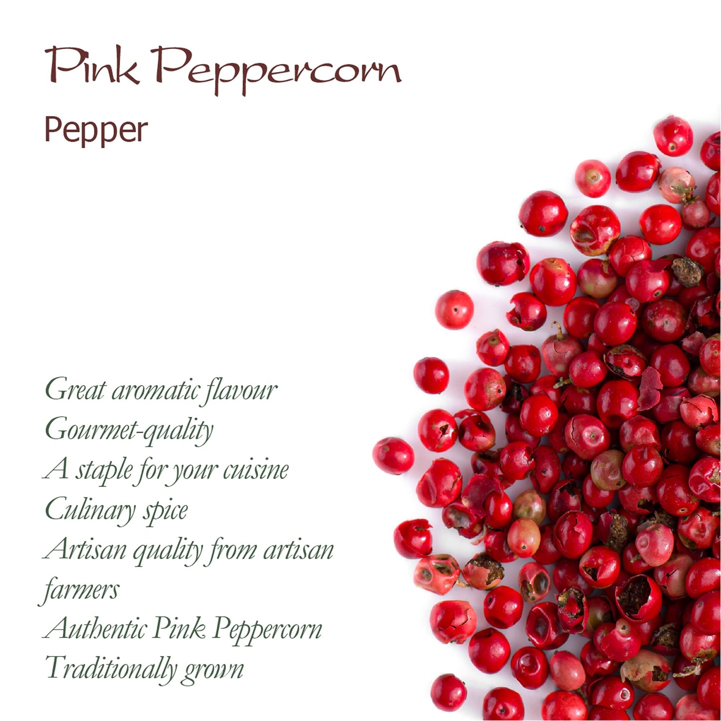 Pink Peppercorns For Grinder - Pink Pepper - Peppercorn - Peruvian Peppertree - Schinus Molle Pink Peppercorn Grinder Peruvian P