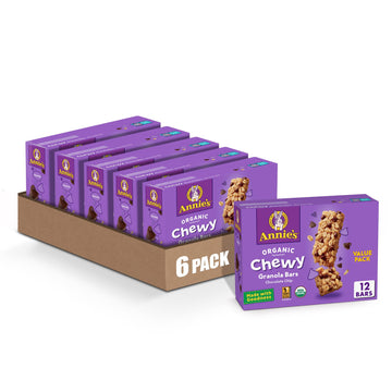 Annies Homegrown Chocolate Chip Organic Chewy Granola Bars, 12 Packs, Whole Grains, 10.68 Ounces (Pack Of 6)