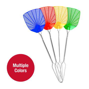 Pic Wire Metal Handle Fly Swatters (Colors May Vary), 18 Pack