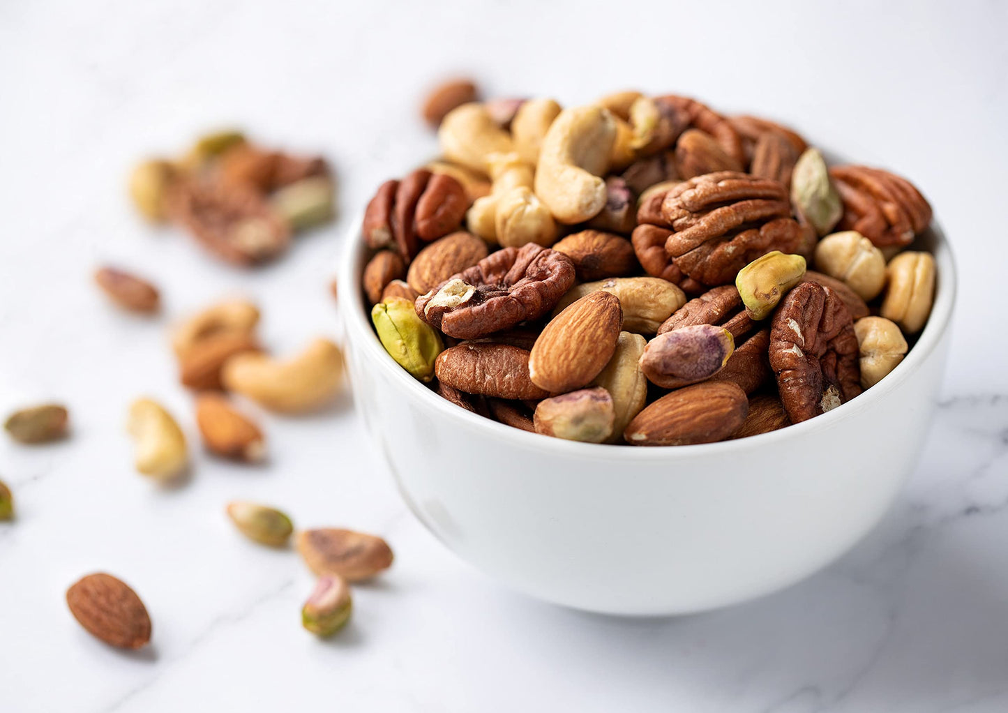 Food To Live Premium Four Nuts Mix, 4 Pounds - A Blend Of Dry Roasted Pistachios, Almonds, Pecans, Cashews, And Almonds With Him