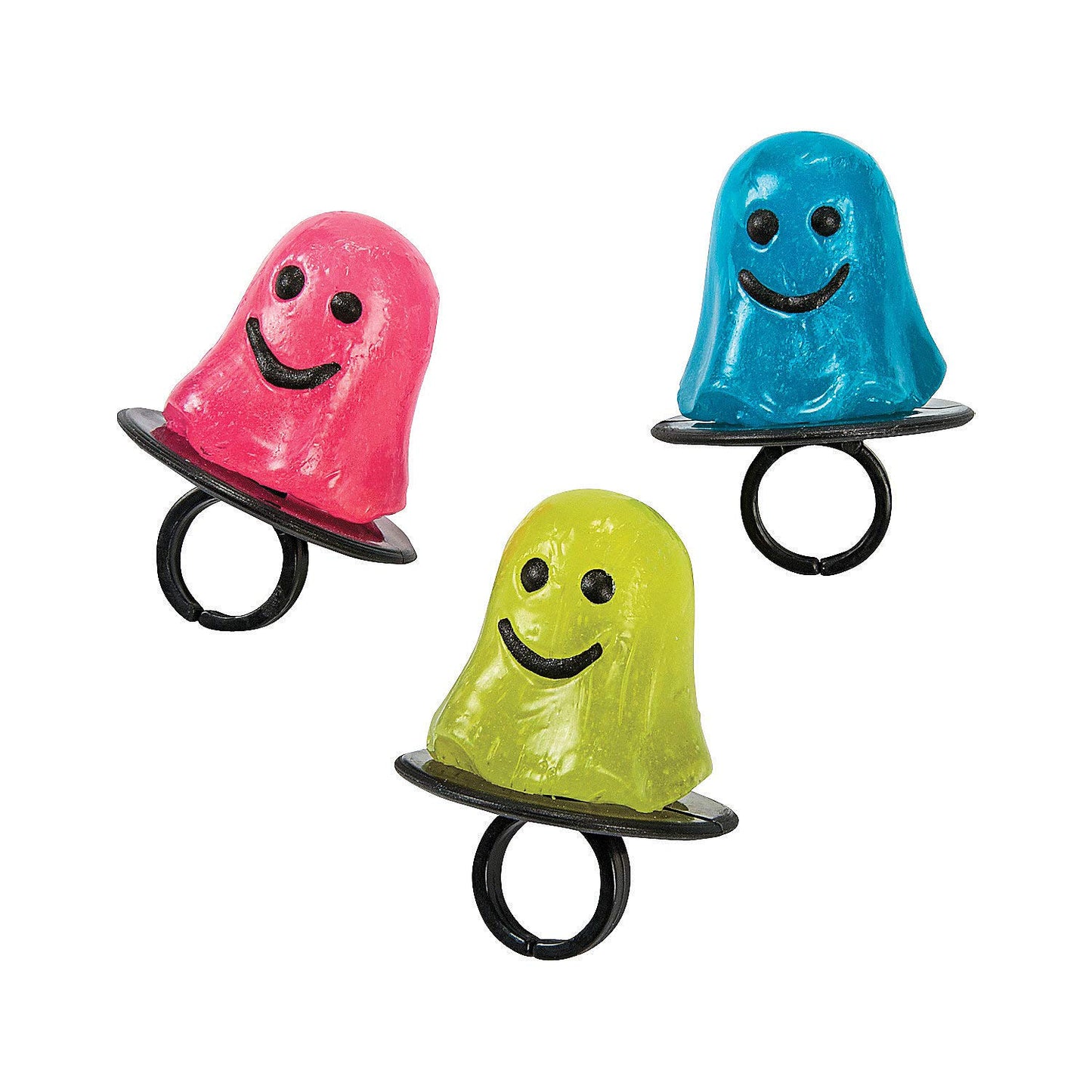 Ghost Ring Lollipop Suckers -12 individually wrapped candies - Halloween Candy