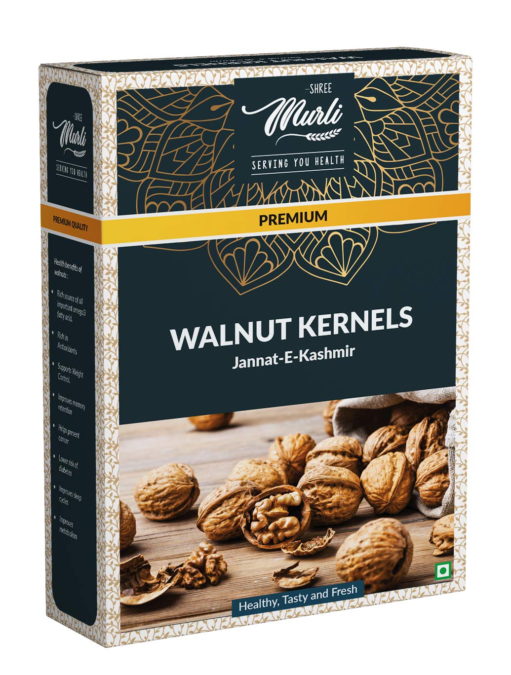 Shree Murli Walnuts Kernels ( Without Shell ) 2 Kg ( Pack Of 8 X 250 Grams)