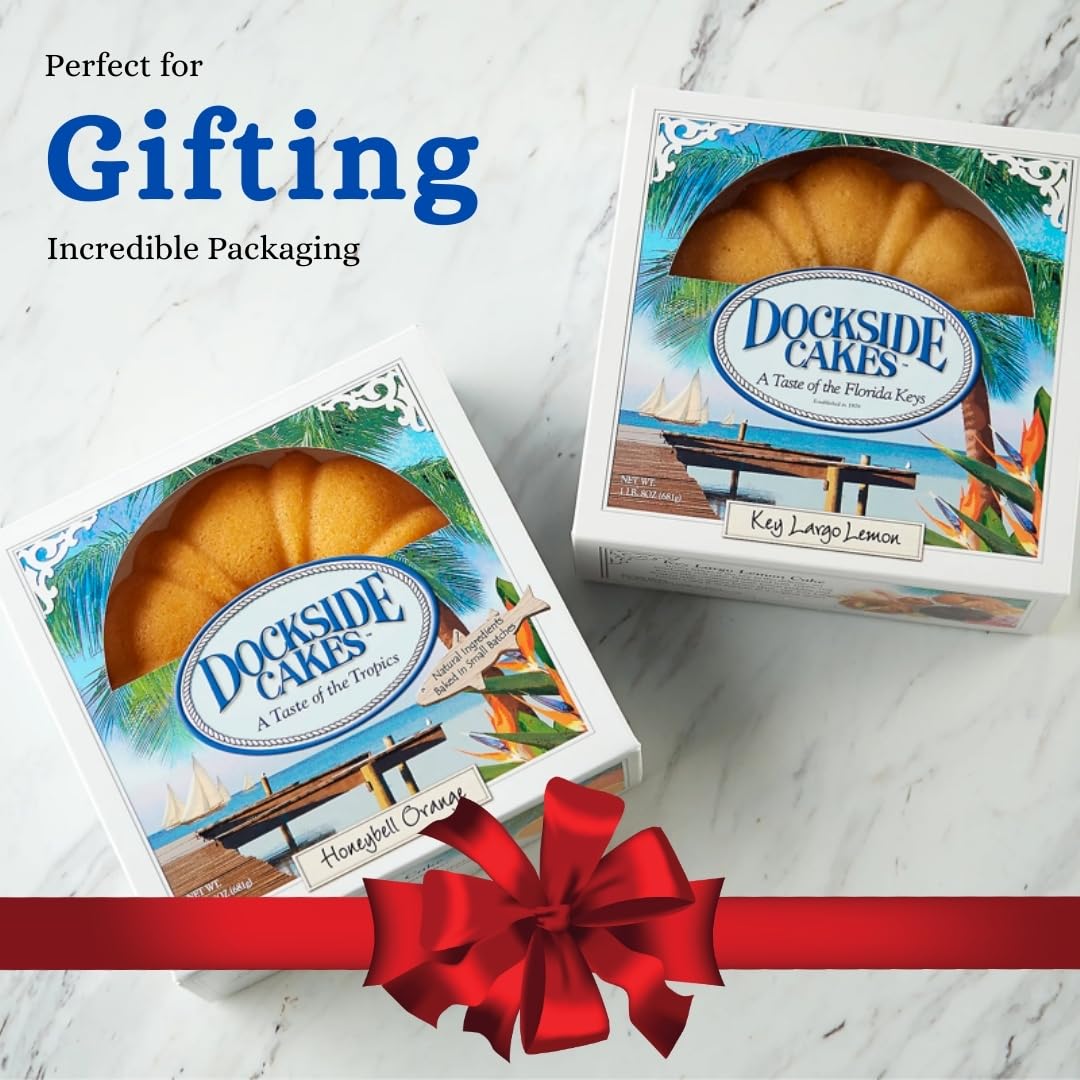 Dockside Market Tropical Mini Sampler Cakes - All Natural Fruit Cakes Combo - Pack of 6 (4 oz Each) - Perfect for Gifts and Parties