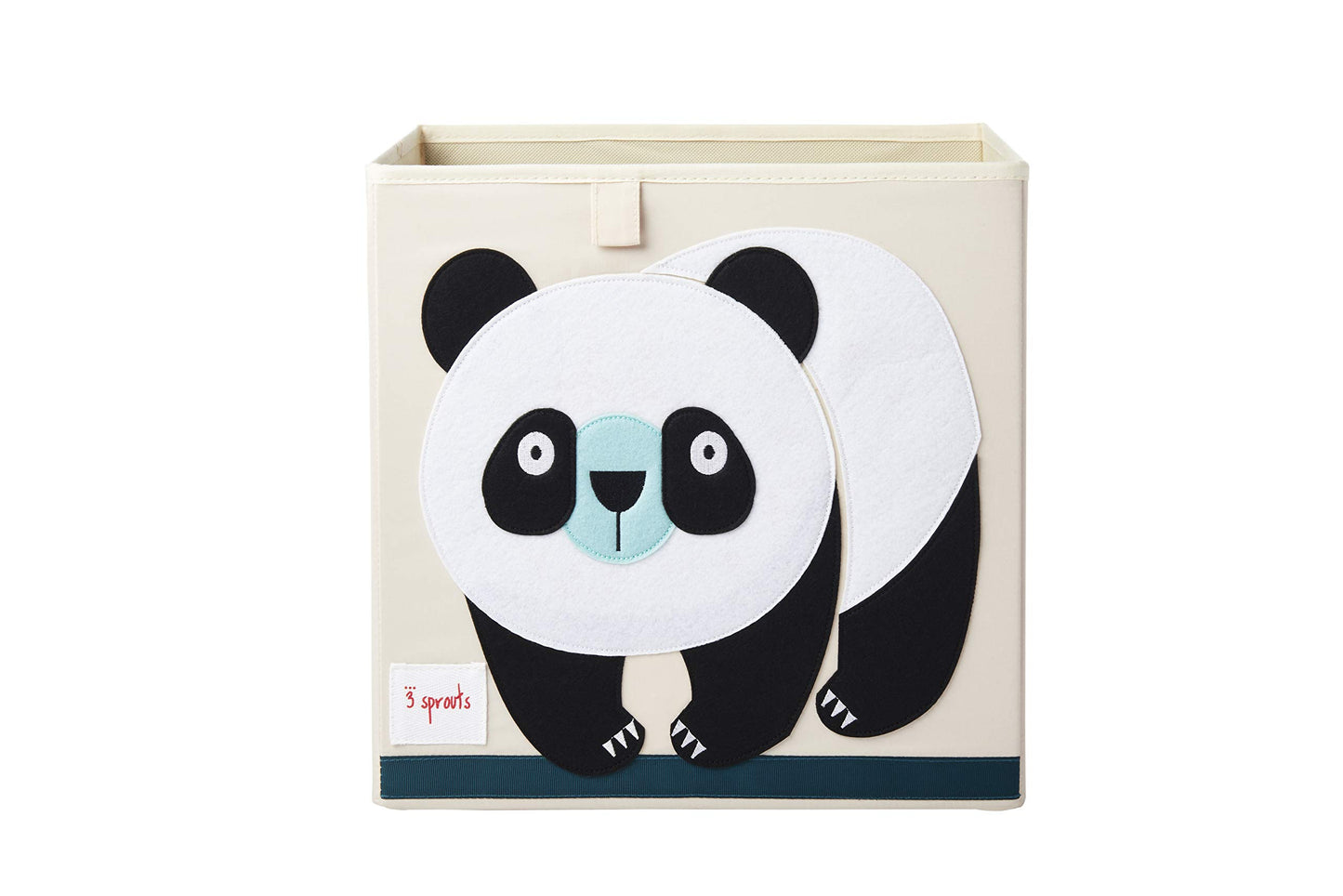 3 Sprouts Cube Storage Box - Organizer Container For Kids Toddlers, Panda