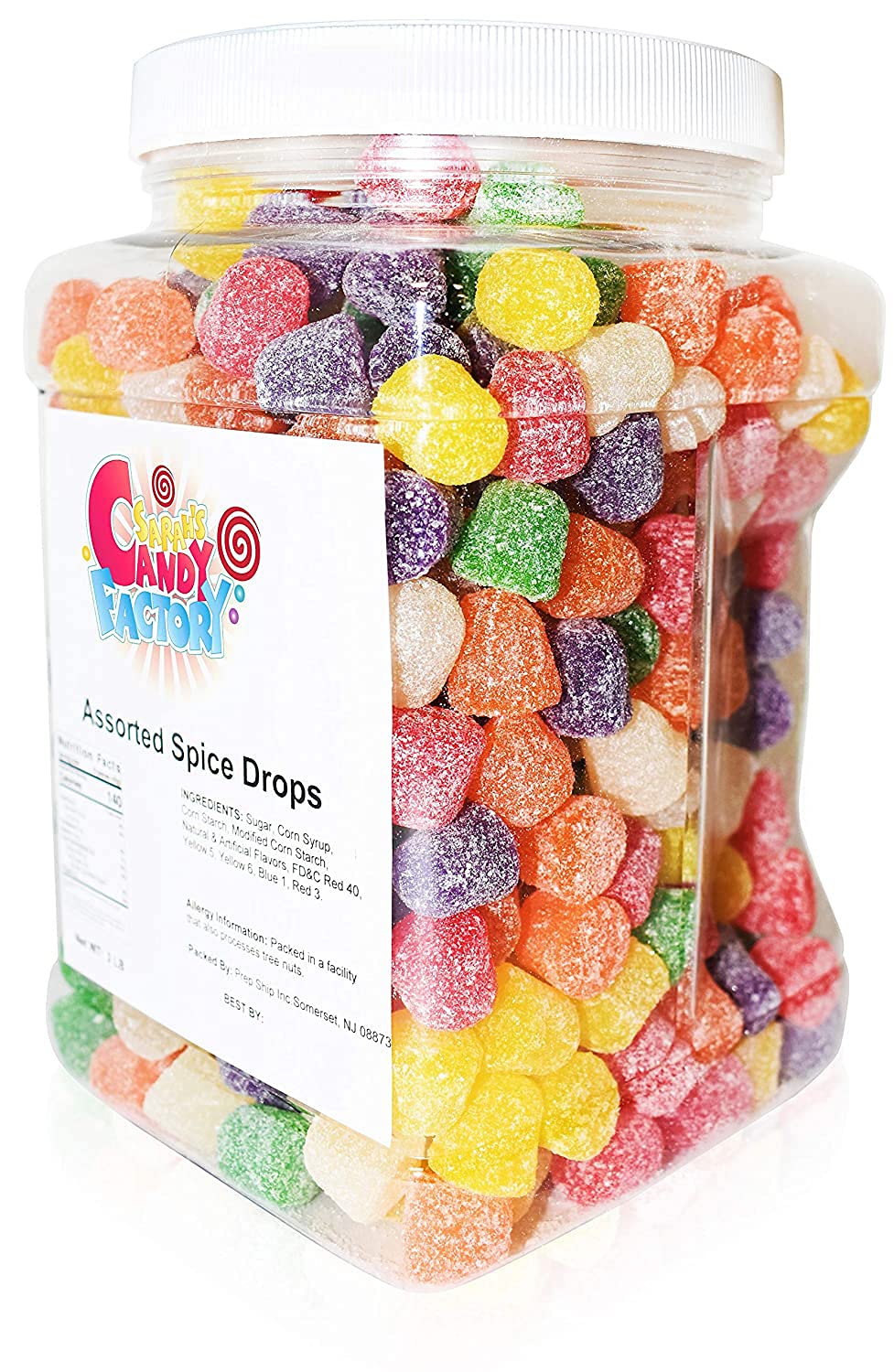 Sarahs Candy Factory Assorted Spice Drops 3 Lbs in Jar